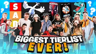 We Did the Biggest Tier List Ever ft. EVERYONE