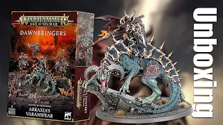 Unboxing Abraxia's Varanspear - Warhammer Age of Sigmar Slaves to Darkness