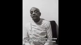 First interview of Srila Prabhupada's in New York City, October 1966 #iskconfounder #iskconshorts