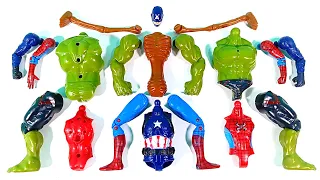 Merakit Mainan Hulk Smash, Captain America, Spider-Man, Siren Head Avengers Superhero Toys