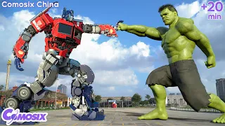 变形金刚 : Rise of The Beasts - Ending - Optimus Prime vs Hulk (HD) - Final Fight Scene