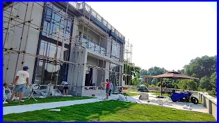 the whole process of building a million dollar modern house is so cool and peaceful