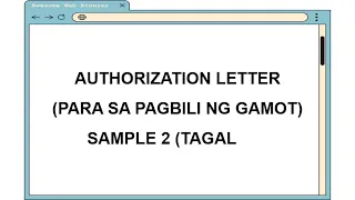 AUTHORIZATION LETTER TO BUY MEDICINES| ENGLISH AND TAGALOG