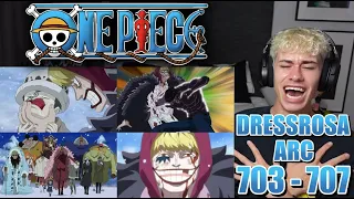 Law and Corazon's Journey of Life! Corazon's Farewell Smile! | One Piece - 703 - 707 | Reaction