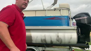 HOW TO CLEAN A Pontoon Boat Aluminum DIY Easy Cheap & Fast With (Aluminum Brightener / Purple Power)