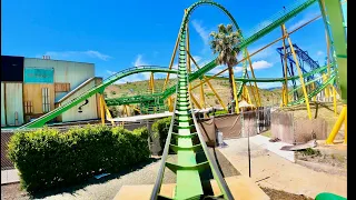 Riddler’s Revenge INSANE Roller Coaster 4K POV! | Six Flags Magic Mountain California [No Copyright]