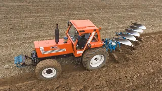 Ploughing with Fiat 1880DT and 5 furrow Lemken | Pflügen | PURE SOUND