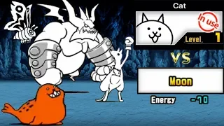 The Battle Cats - Chapter 3 Moon... but with Level 1 units