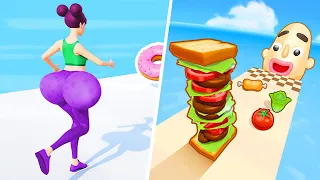 Twerk Race 3D | Sandwich Runner - All Level Gameplay Android,iOS - BIG NEW APK UPDATE