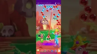 BUBBLE WITCH 3 SAGA LEVEL 2958 ~ ONE GREEN BOOSTER, NO CATS, GOLDEN HAT