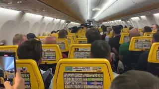 Hilarious video shows West Ham fans chanting passengers off overloaded plane ahead of final