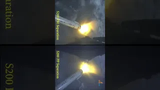 These 2 side boosters fall away once their solid propellant