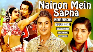 Nainon Mein Sapna | Himmatwala | Kishore kumar, Lata Mangeshkar | Karaoke With Scrolling Lyrics