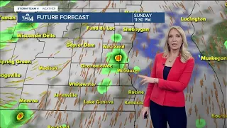 Warm weather Sunday with a chance for thunderstorms