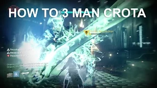 Destiny - Crota's End Hard Mode - How to 3 man crota (titan sword bearer)
