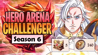 *4 TEAMS OR LESS* HERO ARENA Guide CHALLENGER Difficulty! Season 6 Clear! (7DS Guide) 7DSGC