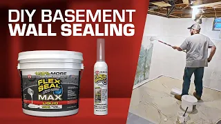 How to WATERPROOF Basement Walls with Flex Seal Liquid *TUTORIAL*