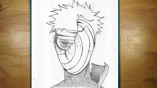 Anime Easy Drawing | How to Draw Obito Uchiha | How to Draw Anime Step by Step