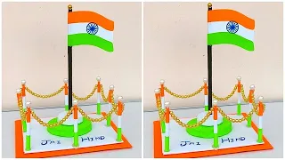 How to make Indian flag with paper/ Independence day Flag making 2022 / Independence day craft ideas