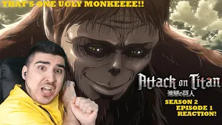 MONKEEEE! ATTACK ON TITAN SEASON 2 EPISODE 1 REACTION! ( "Beast Titan"! )