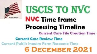 NVC Timeframe, Processing Time - 06 December 2021