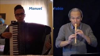 Manuel Burroni & Fabio Vetro - Il Carnevale di Venezia [VIDEO DUETTO] (Fisarmonica e flauto dolce)