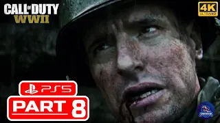 CALL OF DUTY WW2 Walkthrough Gameplay Part 8 - HILL 493 [4K 60fps - No Commentary] (COD WW2)