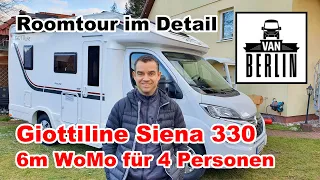 Giottiline Siena 330 Roomtour | teilintegriert | 6m lang | Hubbett | Vorteile gegenüber Kastenwagen