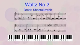 Waltz No.2 Piano with sheet Music - Dmitri Shostakovich