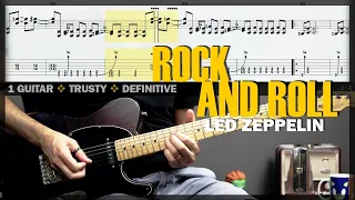 Rock and Roll | Guitar Cover Tab | Guitar Solo Lesson | Backing Track with Vocals 🎸 LED ZEPPELIN