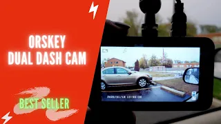 ORSKEY S800 Dual Dash Cam 1080P Full HD Review & Test 2021 | ORSKEY Dash Cam Front and Rear