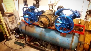 Construction of a sand blasting compressor. 380v 5.5Kw motor