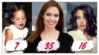 Angelina Jolie transformation from 0 to 47 years old