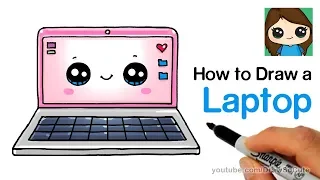 How to Draw a Laptop Computer Easy and Cute