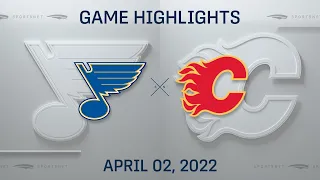 NHL Highlights | Blues vs. Flames - Apr. 2, 2022