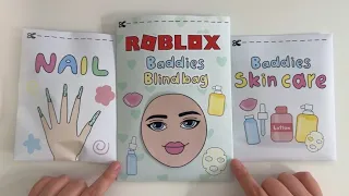 [🎀Paper diy🎀] Roblox Baddies Skincare Blindbag💚 로블록스 블라인드백 ASMR💚 satisfying✨ 🔇no music ASMR