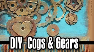 DIY Cogs and gears for cards, scrapbook, art journals, mixed media projects etc