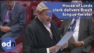 House of Lords clerk delivers Brexit tongue-twister