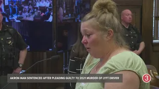 Wife of Lyft driver fatally shot by Akron man speaks at sentencing hearing