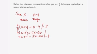 Resolución de dos números consecutivos usando fracciones
