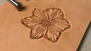 Leather carving flowers