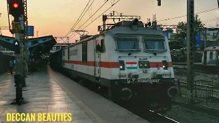 DLW Locomotives with DECCAN SISTERS notching up at Thane in the Golden Hour