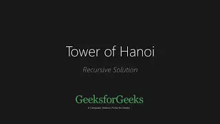Tower of Hanoi | Recursion Problem | GeeksforGeeks