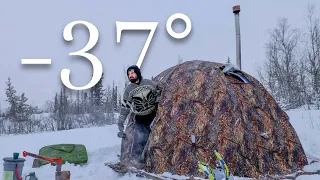 FULL YEAR EXTREME BEAR TENT CAMPING. FREEZING, SNOW, and SCAT