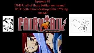 INSANE BATTLES! OMG BOTH ERZA'S DESTROYED THE F**KING ISLAND! FAIRYTAIL EPISODE 92(BLIND)REACTION