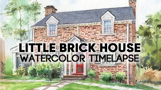 Little Brick House - Watercolor Timelapse - Tauseef Ahmed