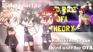 Bnha/Mha react to kirishima is the third user of OFA ~read description~