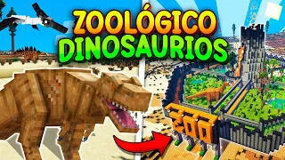 Construí un ZOOLÓGICO con DINOSAURIOS en MINECRAFT 🦖🦕