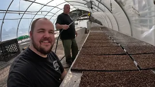 FILLING OUR GREENHOUSE WITH FLOWERS AND VEGETABLES