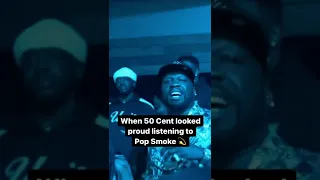 50 Cent looked proud listening to Pop Smoke songs